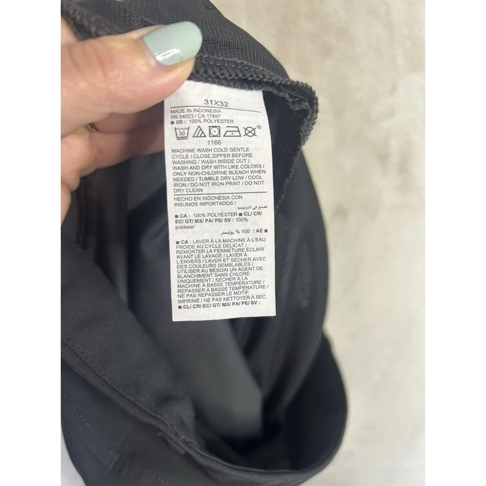 Old Navy Active Tech Hybrid Slim Pants Mens 31x32 Gray 4-Way Stretch Performance